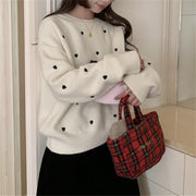 Women’s Crew Neck Pullover Sweater – Soft, Loose Fit for Autumn/Winter