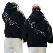 Unisex Cherry Blossom Hoodie – Retro Streetwear for AutumnWinter