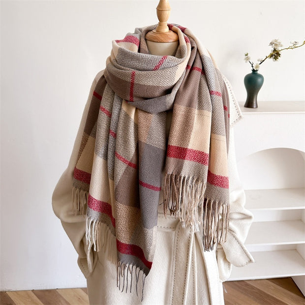 Unisex Autumn And Winter All-matching Tassel Scarf 1111