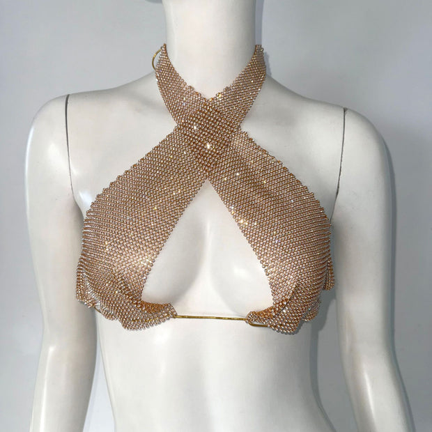 Top Metal Tied Spaghetti Strap