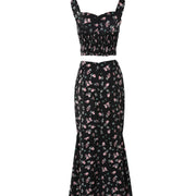 Women's Creative Versatile New Floral Split Dress Suit