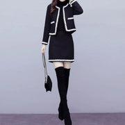Spring And Autumn Two Piece Set Suit Temperament Women's Hip-wrapped Skirt Slimming