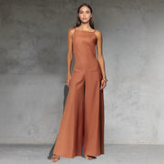 Women’s Sleeveless Wide-Leg Jumpsuit – Spring/Summer One-Piece