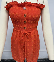 Fashion Solid Color Off-shoulder Women's Jumpsuit
