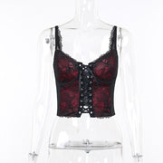 Women's New Lace Back Strappy Vest Women
