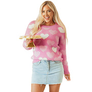 Autumn Crew Neck Women's European And American Inserted Beads Sweater 1111