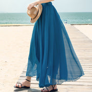 Chiffon Skirt Large Swing Skirt Vacation Beach Dress Fairy Dress