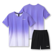Workout Short Sleeve T-shirt Quick-drying Clothes Running Loose Casual Gradient Sports Suit