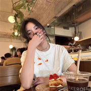 Summer Design Sense American Half Sleeve Loose Top Wear