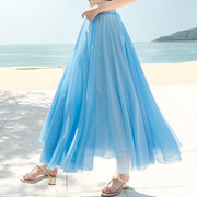 Chiffon Skirt Large Swing Skirt Vacation Beach Dress Fairy Dress