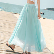 Chiffon Skirt Large Swing Skirt Vacation Beach Dress Fairy Dress