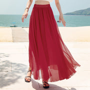 Chiffon Skirt Large Swing Skirt Vacation Beach Dress Fairy Dress