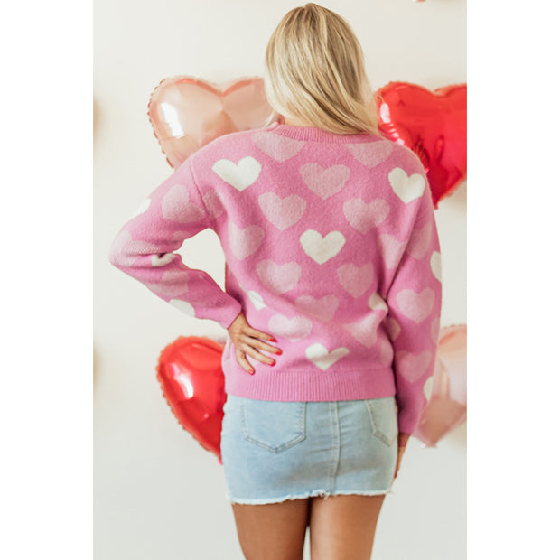 Autumn Crew Neck Women's European And American Inserted Beads Sweater 1111