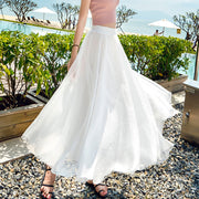 Chiffon Skirt Large Swing Skirt Vacation Beach Dress Fairy Dress