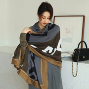 Vintage Printed Scarf Elegant Graceful Mid-length Decorative Scarf 1111