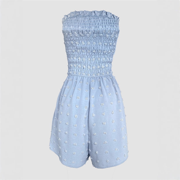 Fashion Solid Color Off-shoulder Women's Jumpsuit