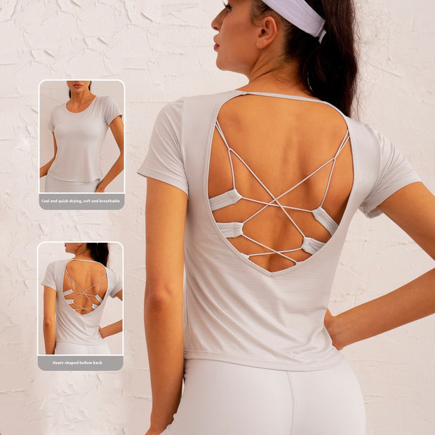 Women’s Quick-Dry Mesh T-Shirt – Lightweight, Short Sleeve with Hollow Back