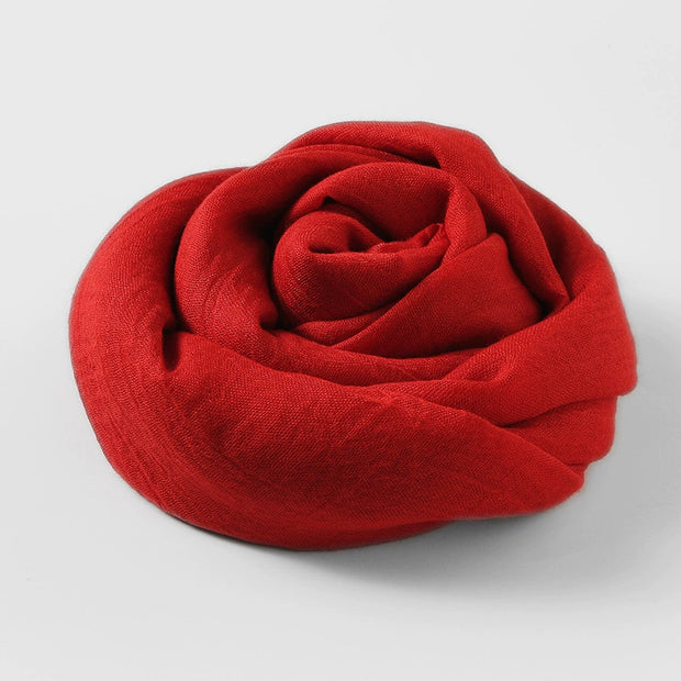 Artistic Sunscreen Solid Color Cotton And Linen Scarf 1111