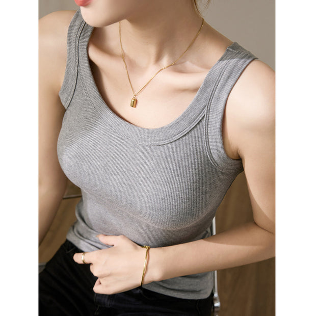 Women’s Cotton Spaghetti-Strap Slip – Anti-Exposure Bra Cover