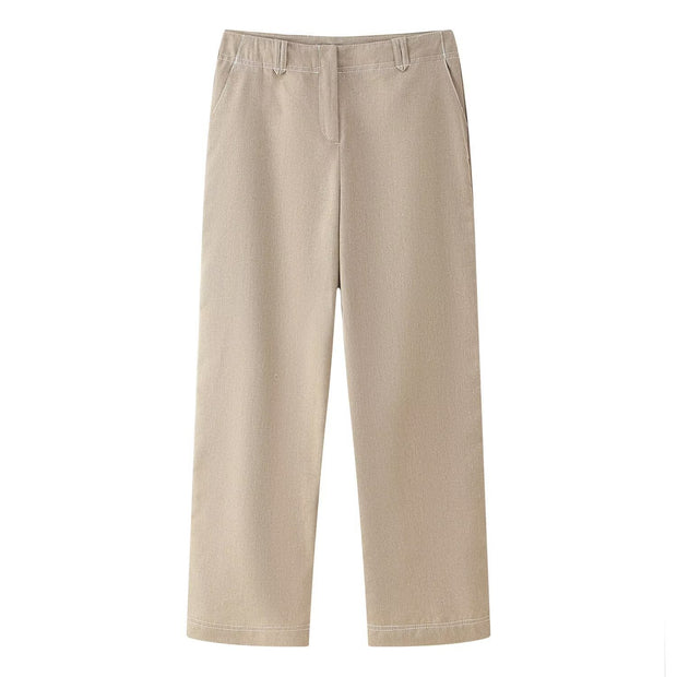 Summer New Casual Herringbone Pattern Long Sleeve Coat Straight-leg Pants Suit