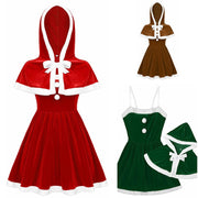 Women's Costumes Hooded Cape Christmas Party 1111