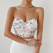 New Lace Mesh Three-dimensional Butterfly Wrap Chest Vest