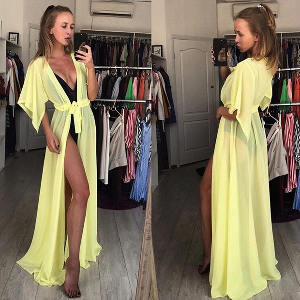 Women's Bikini Beach Chiffon Dress Suit
