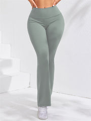 Women's Solid Color Casual High Waist Hip Lift Yoga Pants