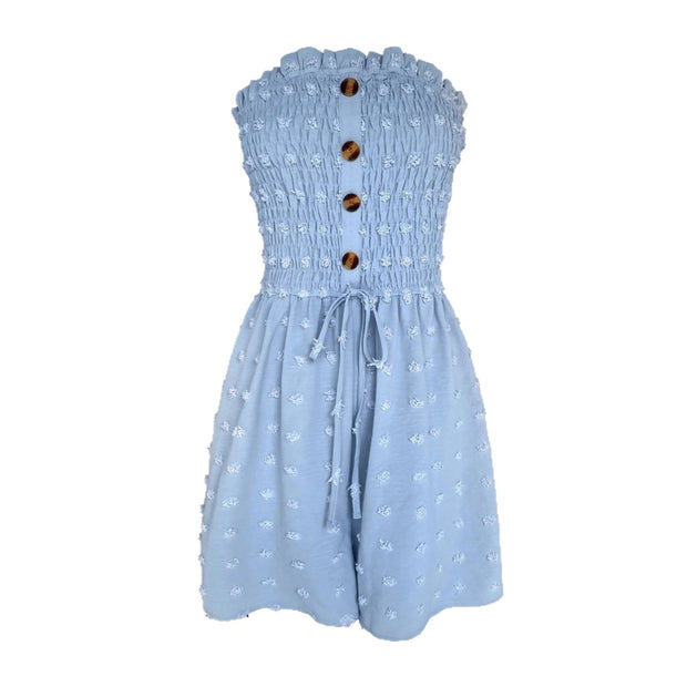 Fashion Solid Color Off-shoulder Women's Jumpsuit