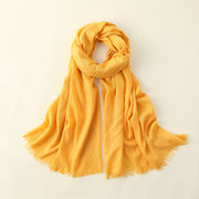Artistic Sunscreen Solid Color Cotton And Linen Scarf 1111