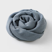 Artistic Sunscreen Solid Color Cotton And Linen Scarf 1111