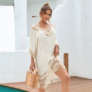 Women's Long Beach Dress Hand Crocheting Beach Dress