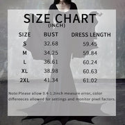 Black Costume Womens Gothic Witch Bat Sleeve Dress Halloween Cosplay Costumes Vintage Carnival Party Outfit 1111