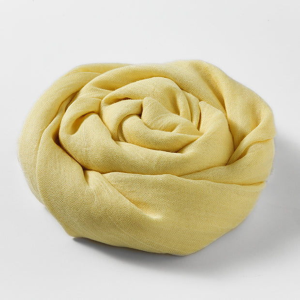 Artistic Sunscreen Solid Color Cotton And Linen Scarf 1111
