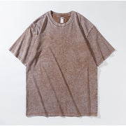 Japanese-style Retro Washed Old Snowflake Cotton Short Sleeve Women