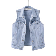 New Loose-fitting Waistcoat Denim Coat Women's Sleeveless Waistcoat Top