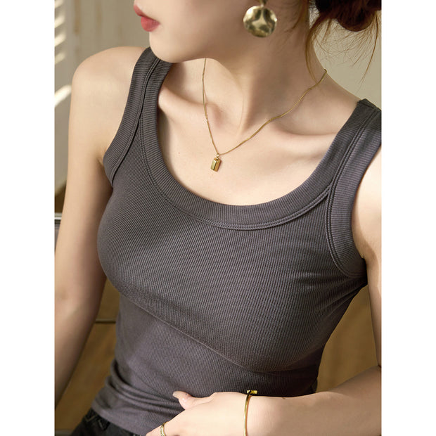 Women’s Cotton Spaghetti-Strap Slip – Anti-Exposure Bra Cover