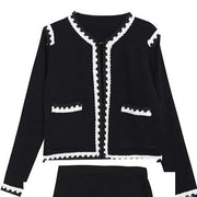 Spring And Autumn Two Piece Set Suit Temperament Women's Hip-wrapped Skirt Slimming
