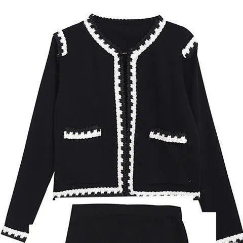 Spring And Autumn Two Piece Set Suit Temperament Women's Hip-wrapped Skirt Slimming