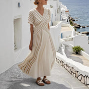 Women's Large Loose Striped Print Dress 111