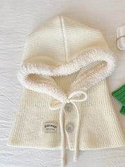 Ice Man Design Fashionable Snow Hat Balaclava Knitted Drawstring
