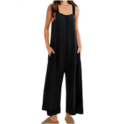 Women's Casual Loose Jumpsuit Sleeveless U-neck One-piece