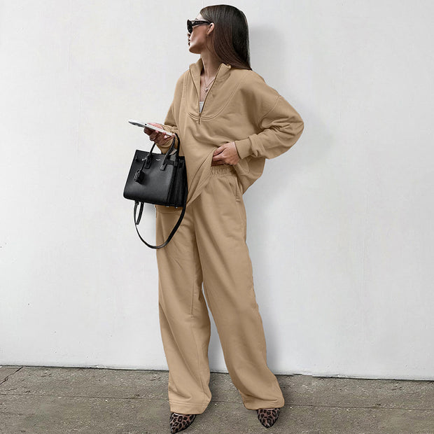 European And American Fall Winter Fashion Women's Two-piece Suit