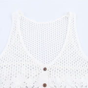 Retro Crocheted Hollow Outer Wear Women's Knitted Vest