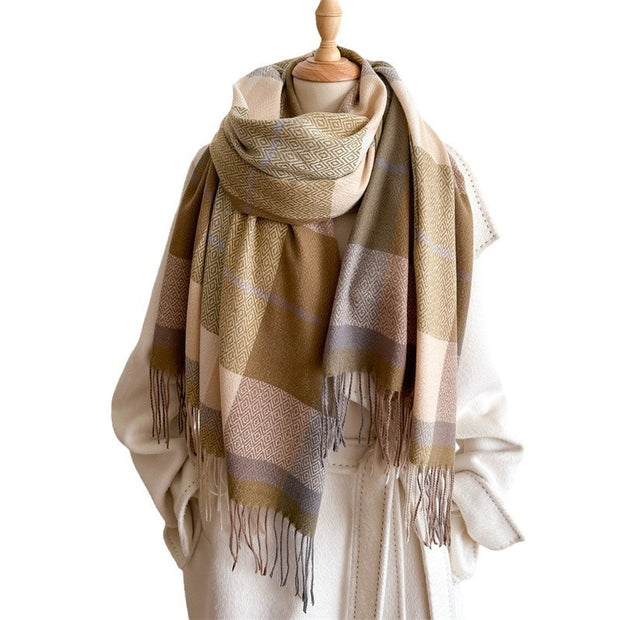 Unisex Autumn And Winter All-matching Tassel Scarf 1111