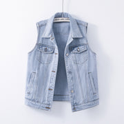 New Loose-fitting Waistcoat Denim Coat Women's Sleeveless Waistcoat Top