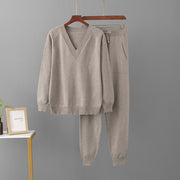 Women's Casual Sweater Harem Pants Suit
