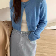 Socialite Style Short Temperamental Wool Knit Cardigan