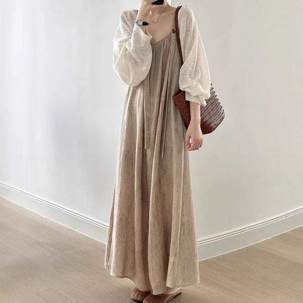 Loose Casual Wide Leg One-piece Long Pants
