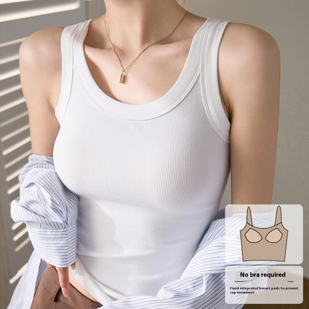 Women’s Cotton Spaghetti-Strap Slip – Anti-Exposure Bra Cover